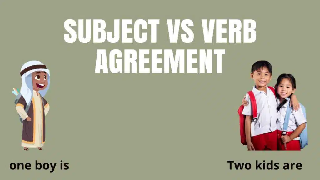 image representing Agreement of subject and verb