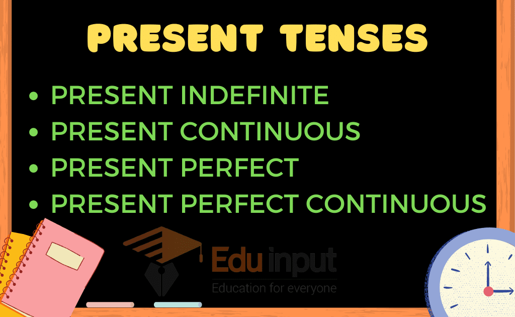 Present Tense | Present Indefinite, Present continuous, Present Perfect ...