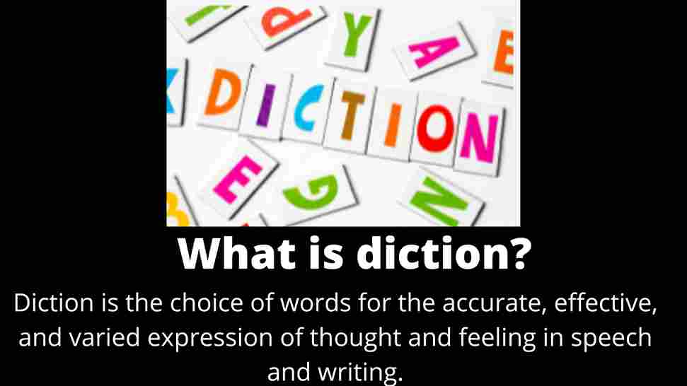 image showing diction definition