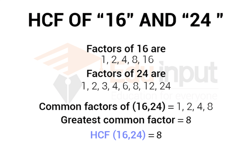 Highest Common Factor HCF Mean In Math