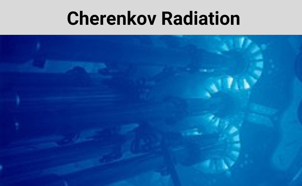 image showing the Cherenkov radiation