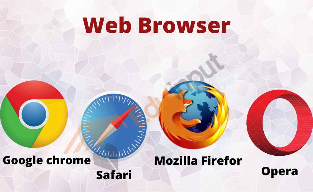 image showing the different web browsers