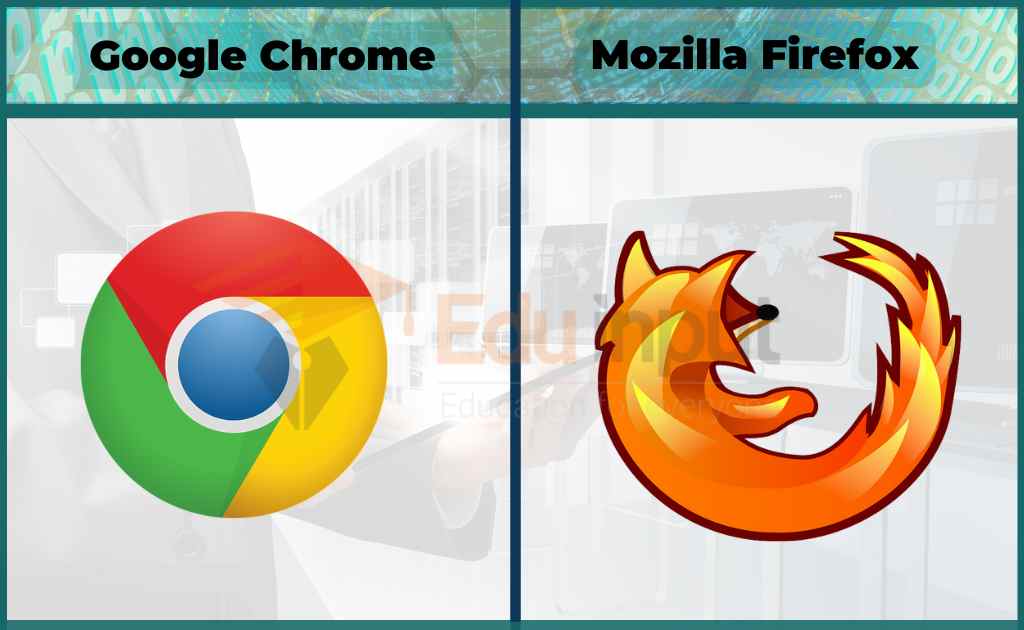 image showing the google chrome vs mozilla firefox