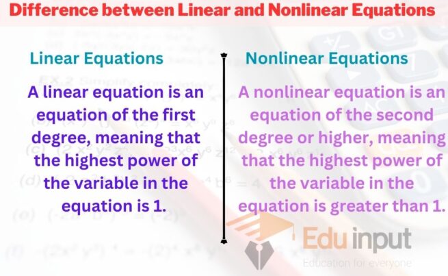 Difference Between Linear And Nonlinear Equation