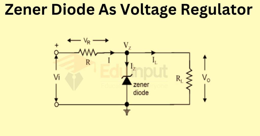 image of Zener Diode As Voltage Regulator