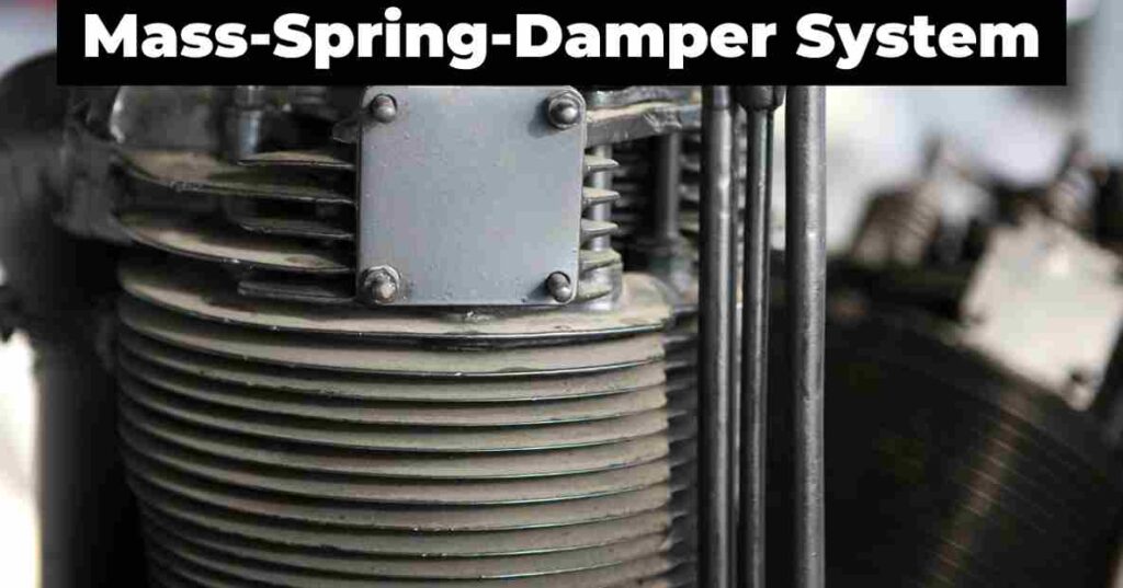 image showing the mass spring damper system