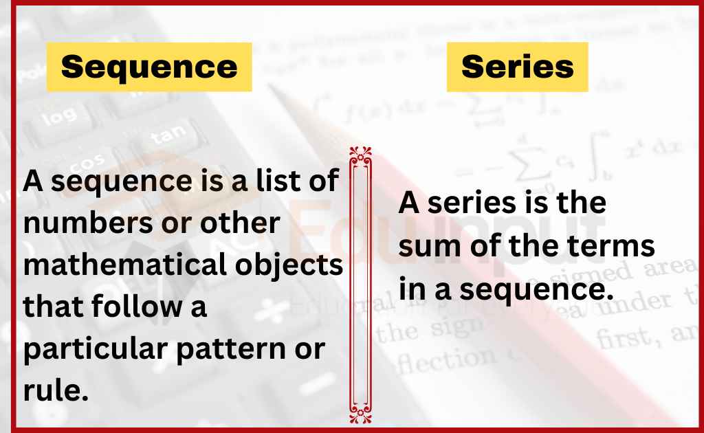 image showing the sequence vs series