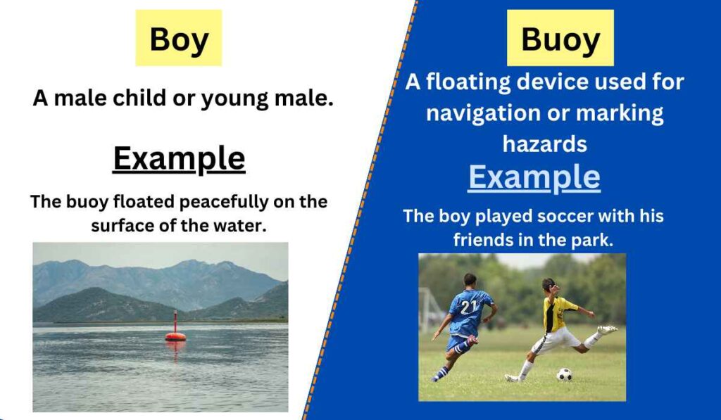 Image showing difference between boy vs. buoy