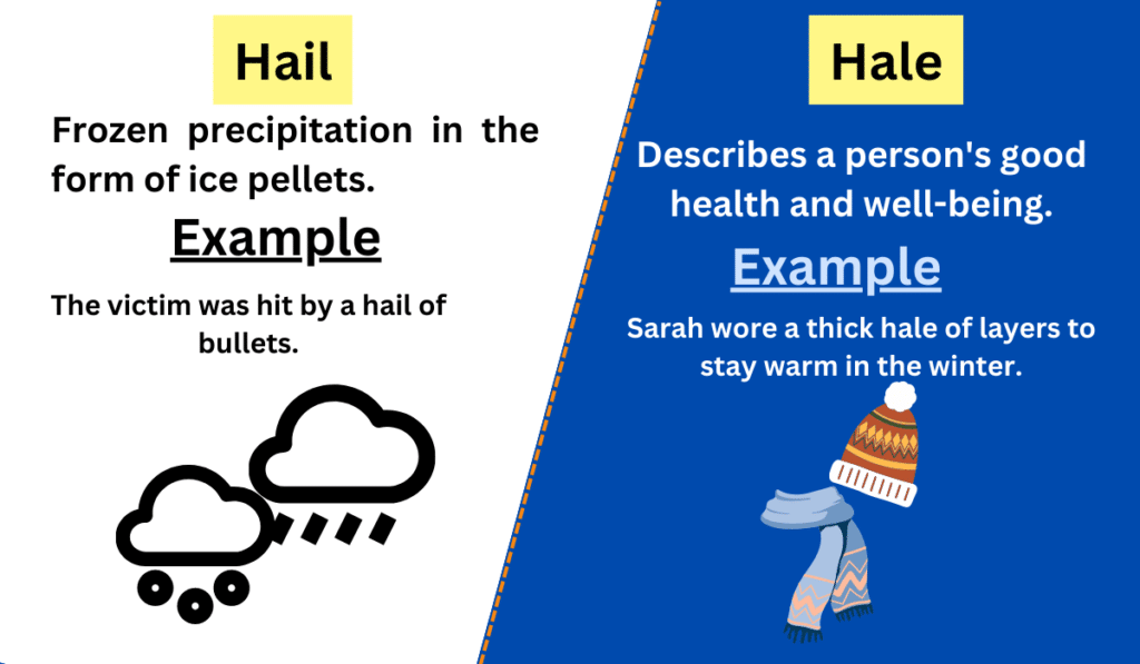 Hail vs. Hale Difference between and example