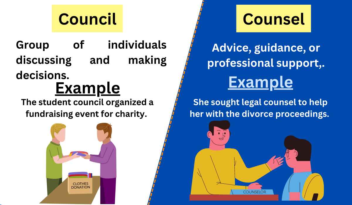 Council Vs Counsel Difference Between And Examples