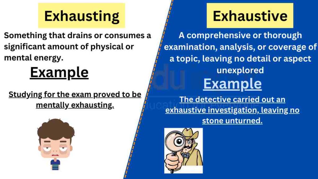 image of Exhausting vs Exhaustive