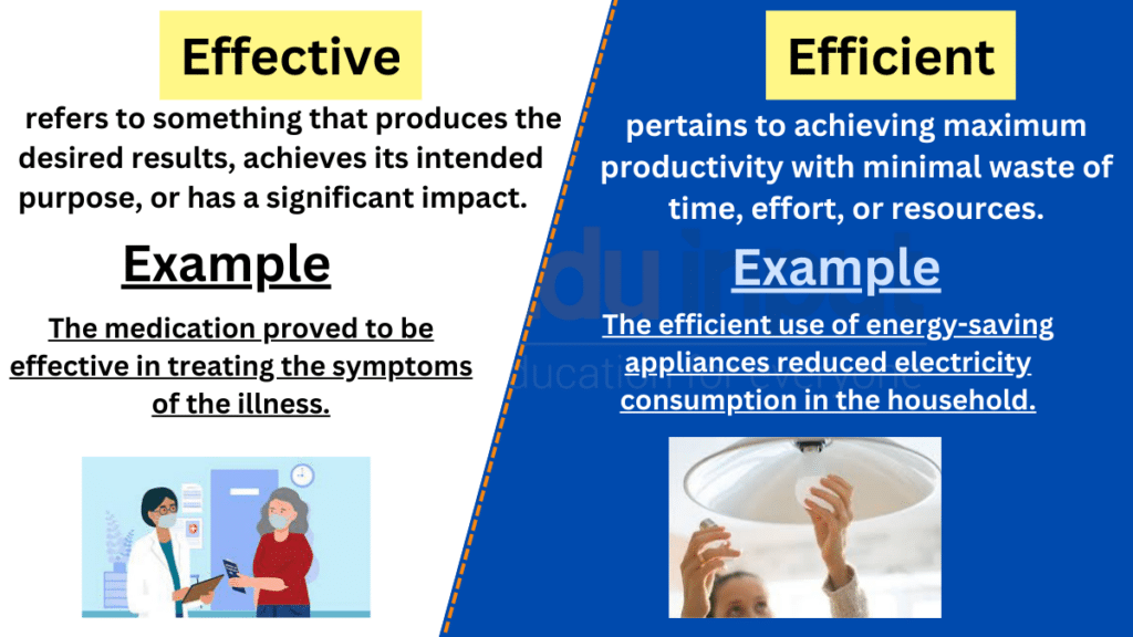 Effective Vs Efficient Difference Between And Examples