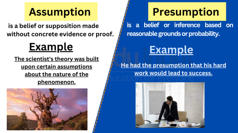 Assumption Vs Presumption Difference Between And Examples 1384