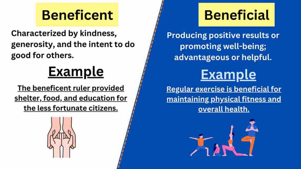 image of beneficent vs beneficial