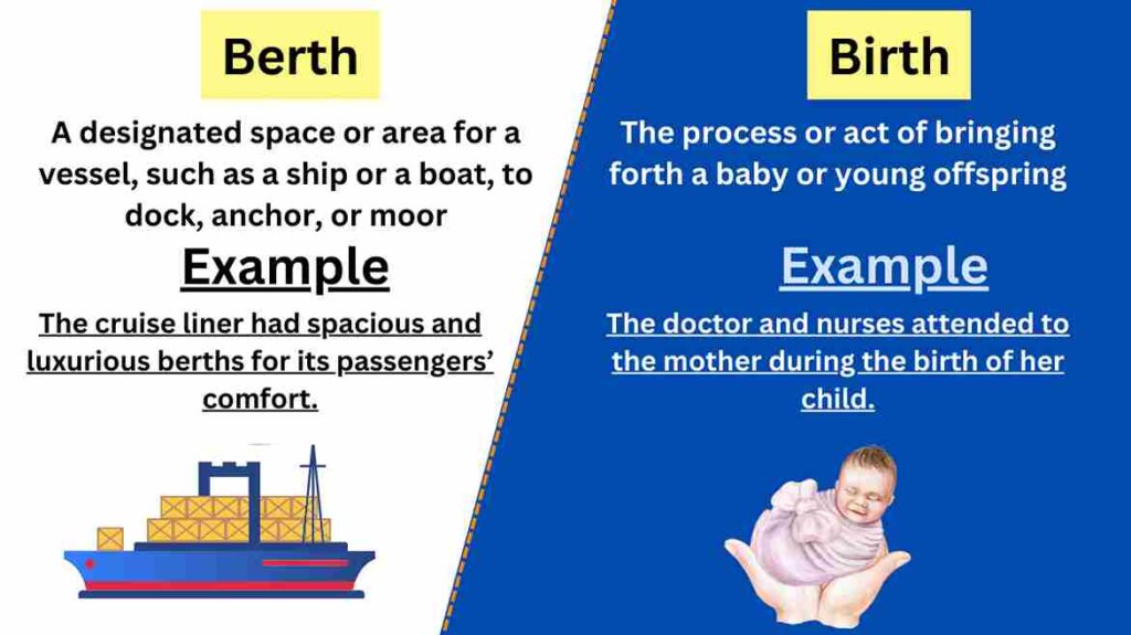 image of berth vs birth