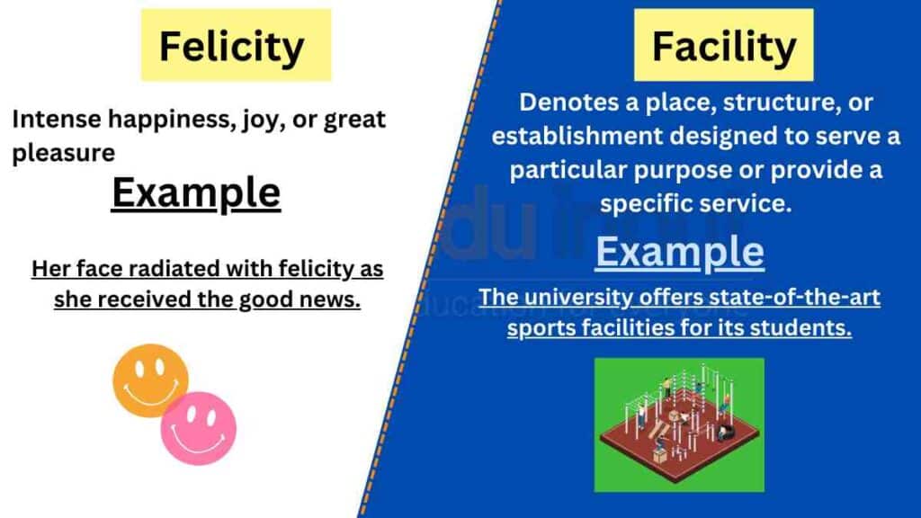 Felicity vs FacilityDifference Between and Examples