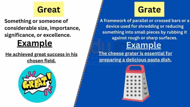 Difference Between Great And Grate In English