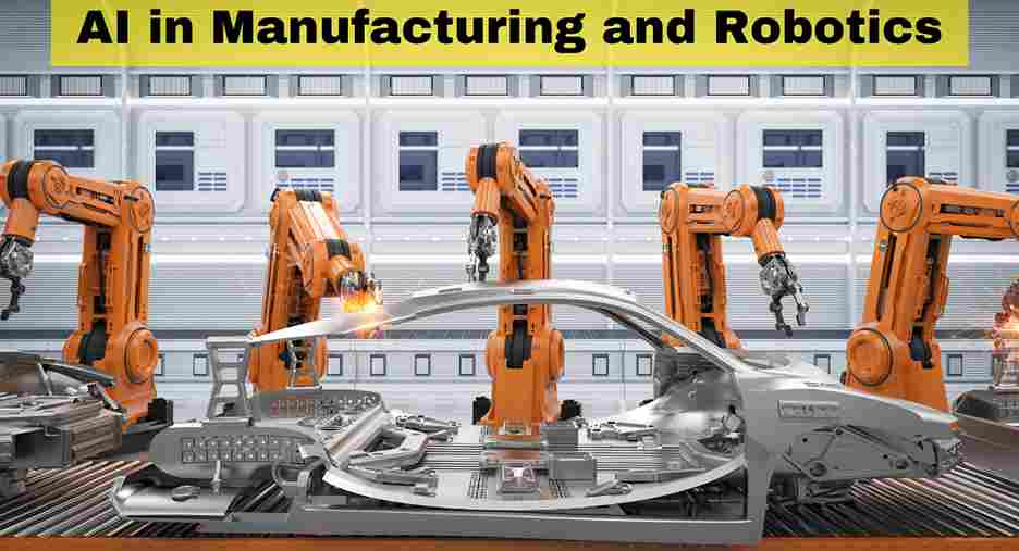 image showing the ai in manufacturing and  robotics