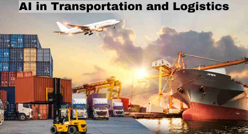 image showing the ai in transportation and logistics