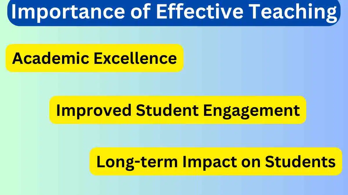 Importance of Effective Teaching