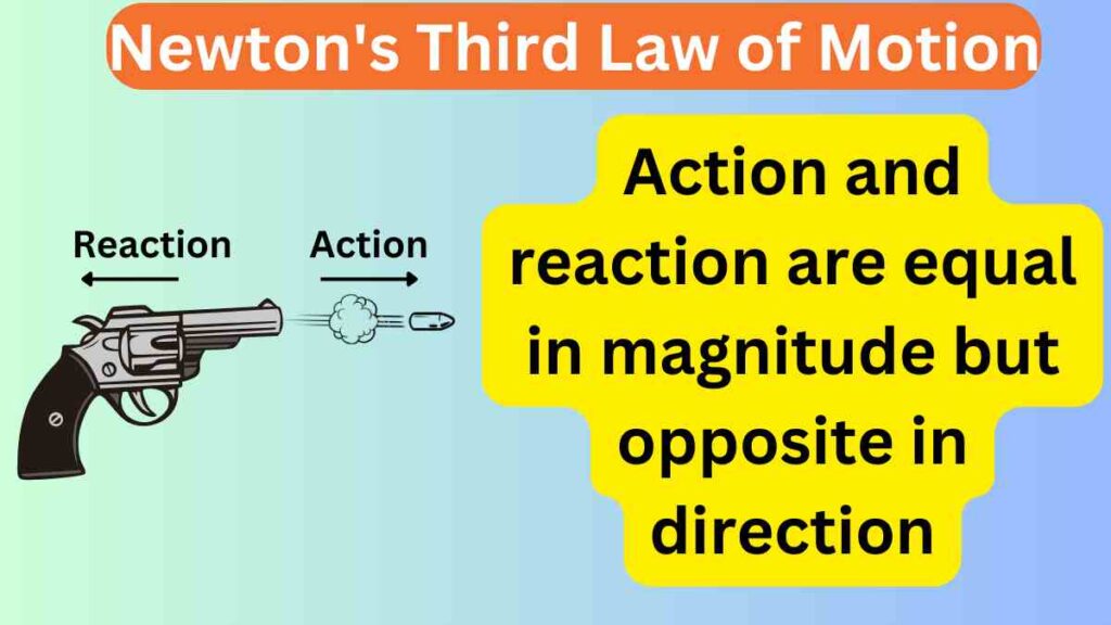 image showing the newton's third law of motion