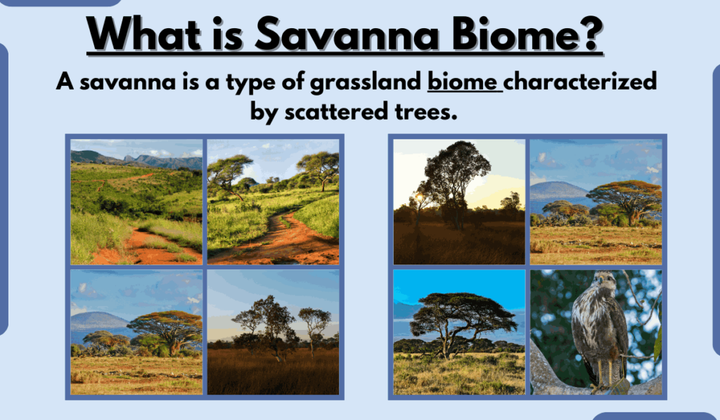 image showing what is Savanna Biome and its different species