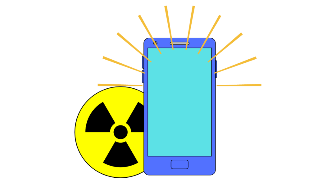 image of ell phone emit radiation