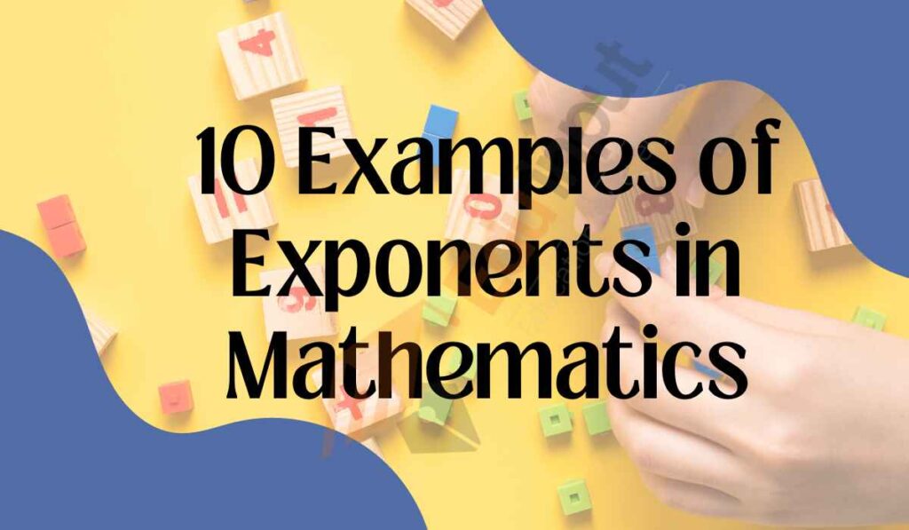 image showing examples of exponents