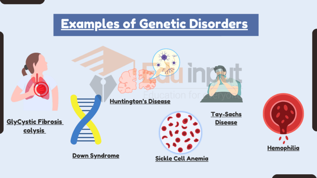 image showing examples of genetic disorders