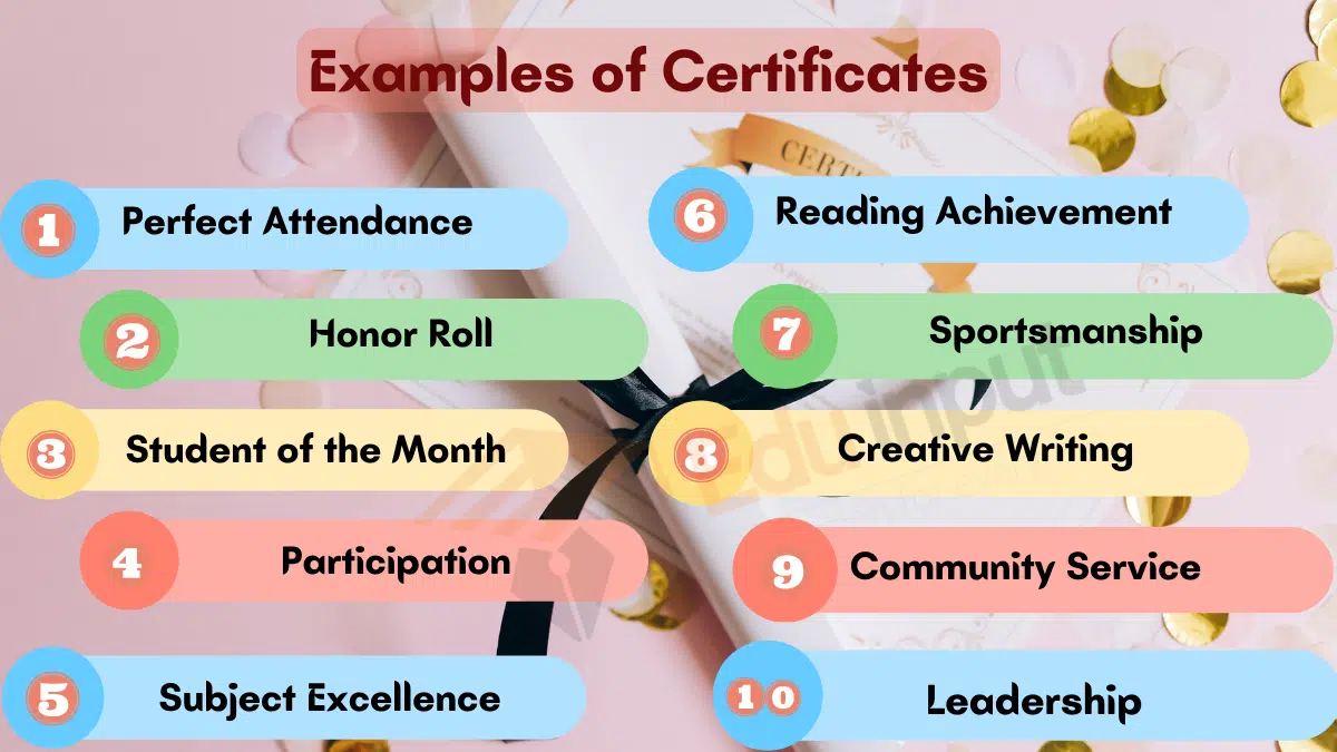 10 Examples of Certificates for Students