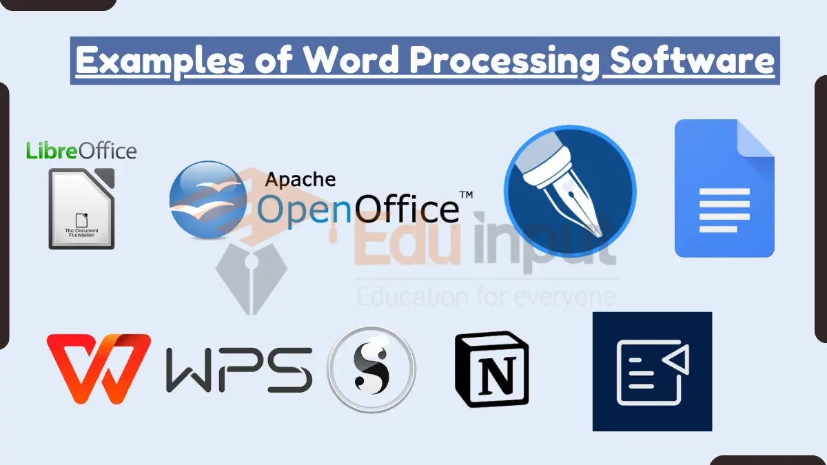 16 Examples of Word processing software