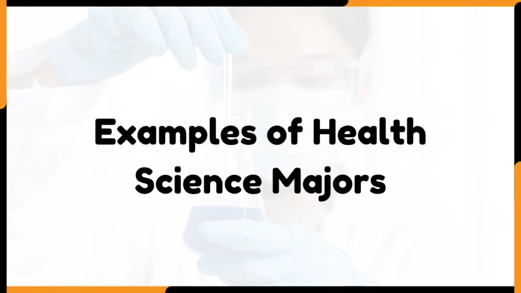 Image showing Examples of Health Science Majors