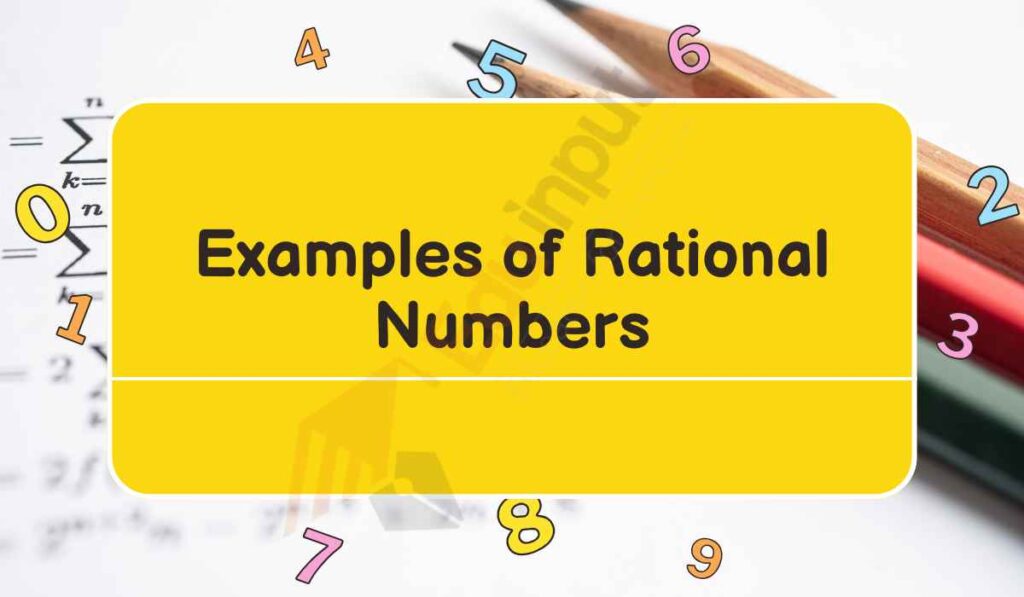 image showing examples of rational numbers