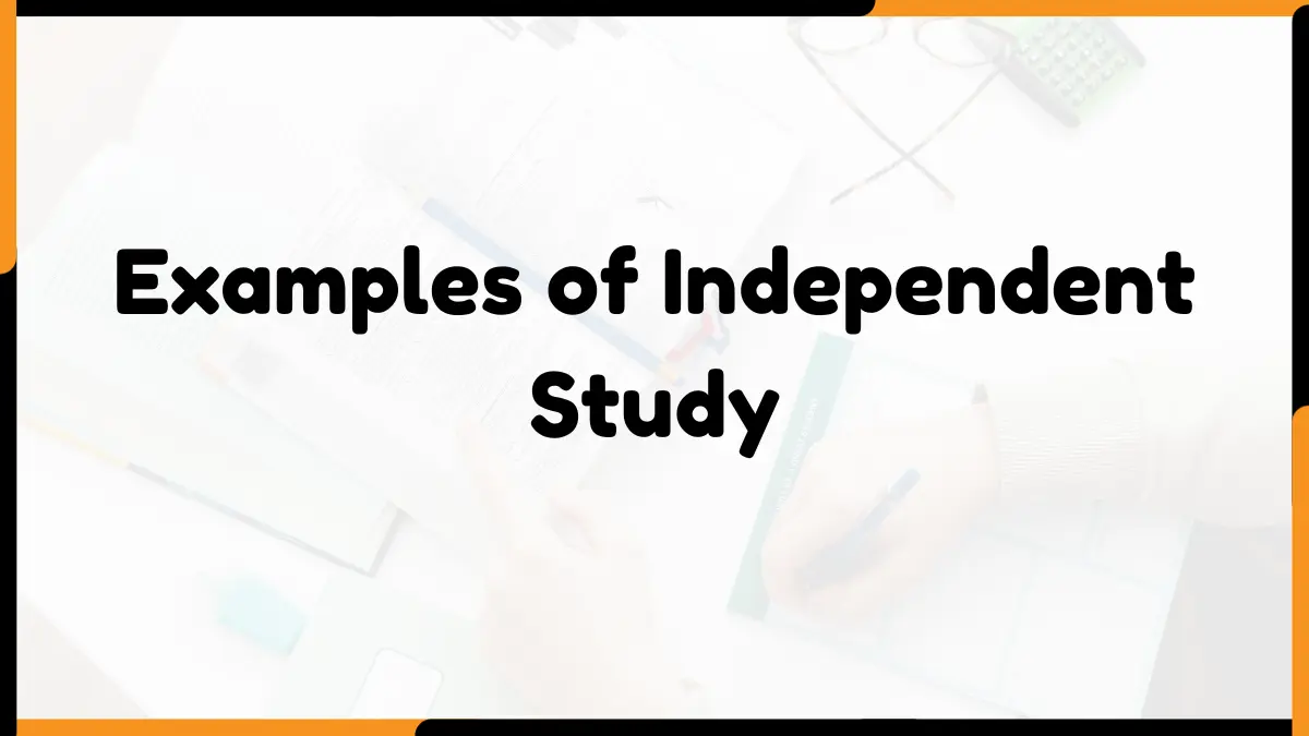 10 Examples of Independent Study