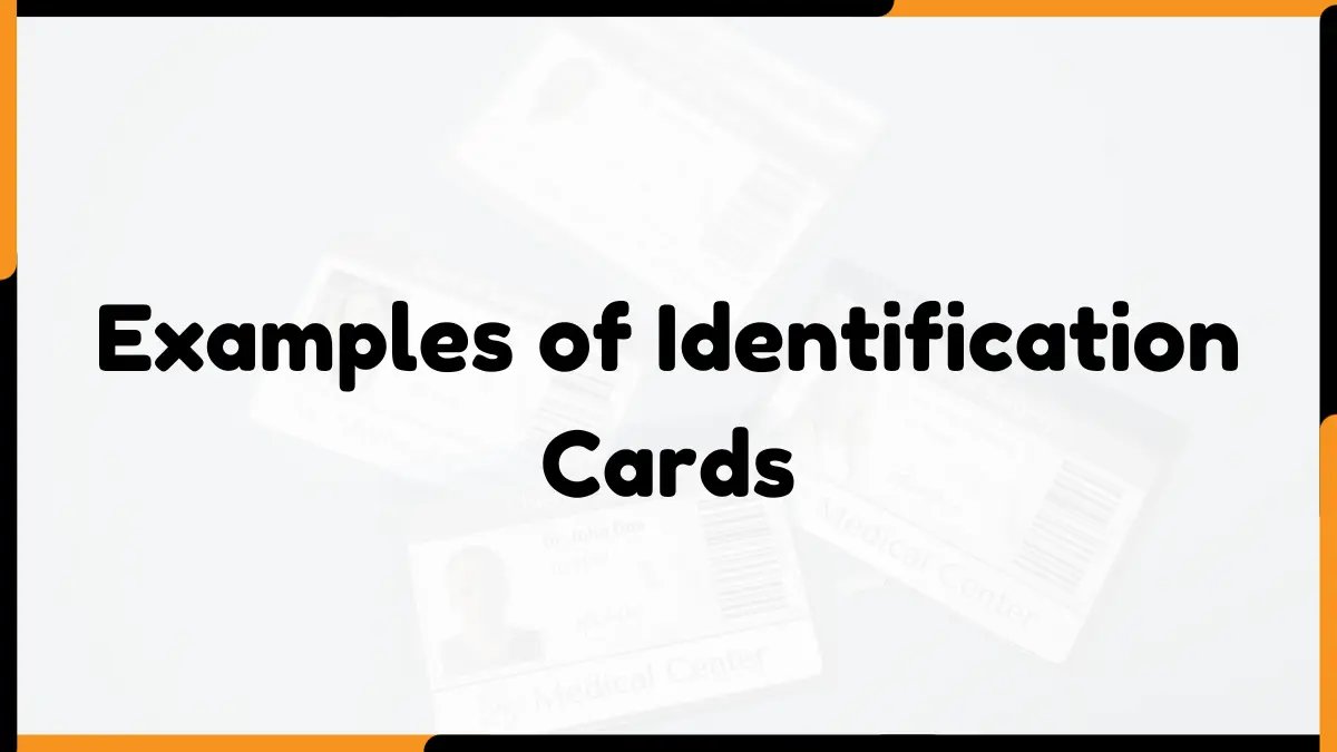 10 Examples of Identification Cards