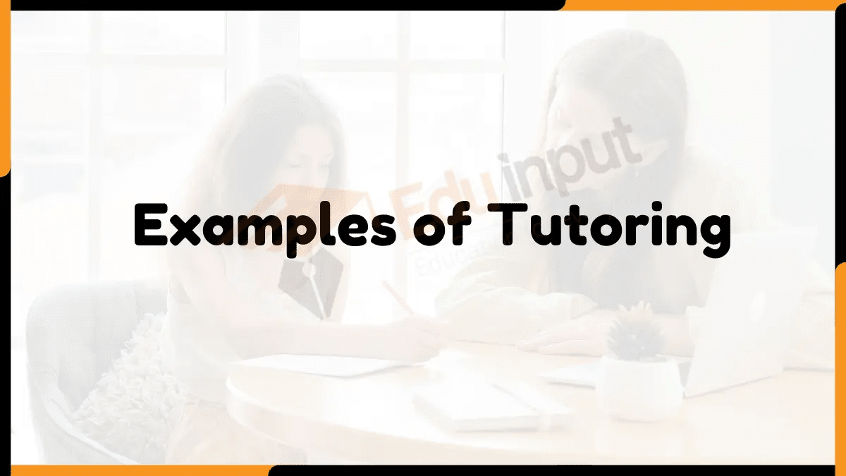 37 Examples of Tutoring