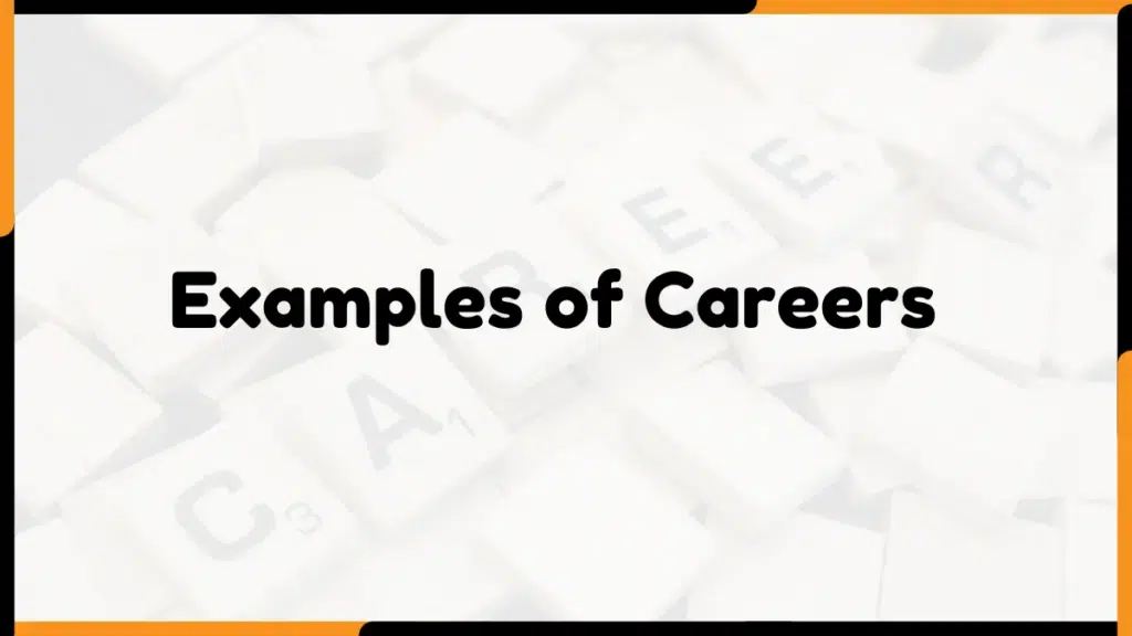 Image showing Examples of careers