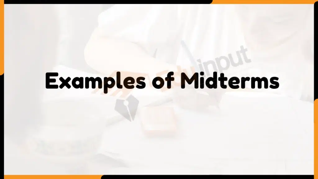 Image showing the Examples of Midterm