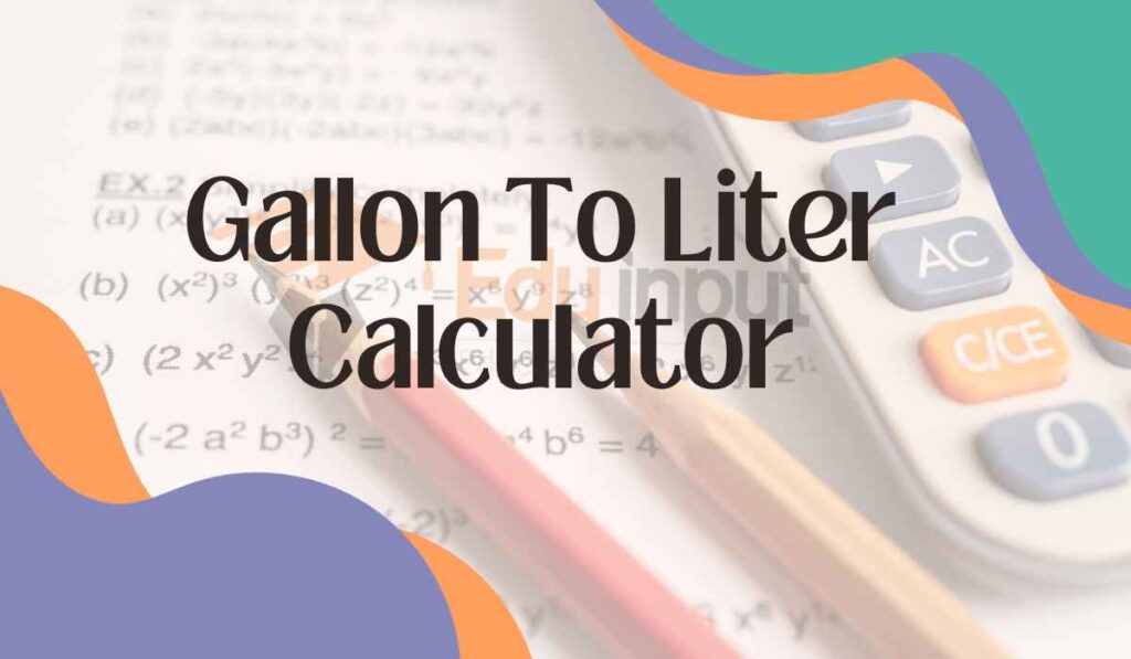 image showing gallon to liter calculator