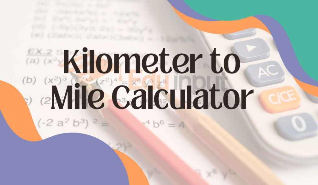image showing kilometer to mile calculator