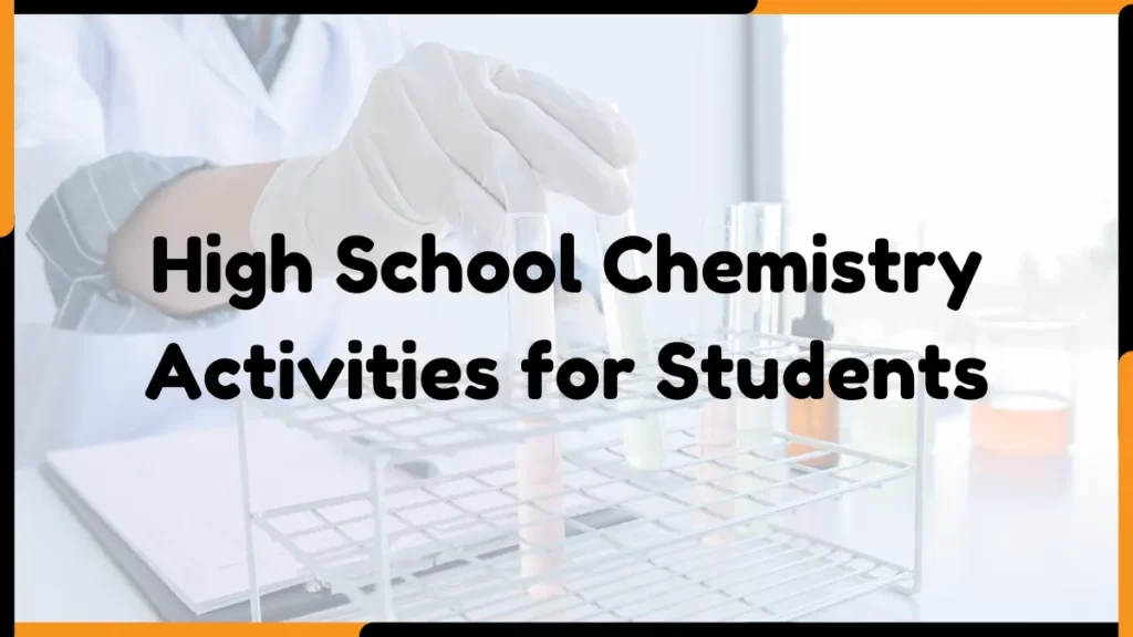 Image showing High School Chemistry Activities for Students