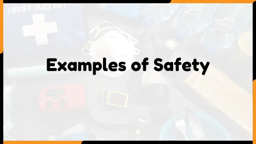 Image showing Examples of Safety