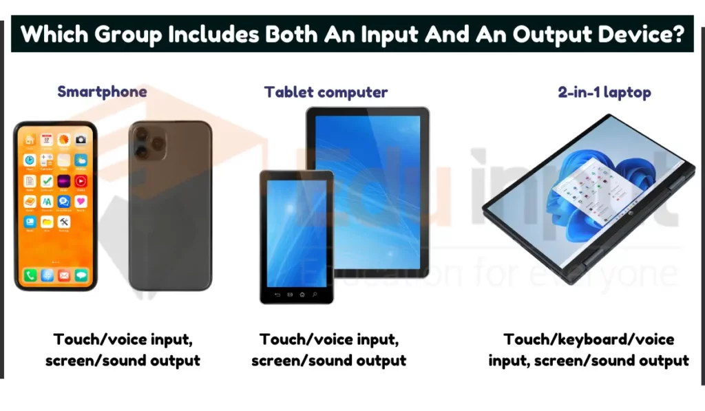 image showing Which Group Includes Both An Input And An Output Device?