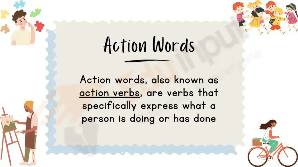 Image showing Definition of Action words 