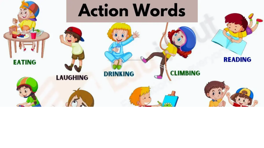 Image showing some simple examples of action words
