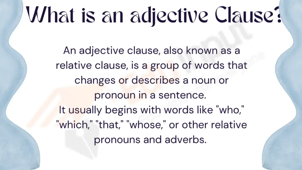 Image showing Definition of an Adjective Clause