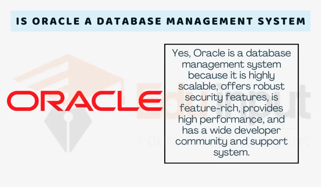 image showing Reasons Why Is Oracle A Database Management System
