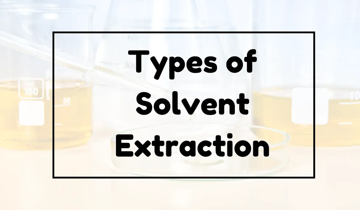 Types of Solvent Extraction | Solvent Extraction Techniques