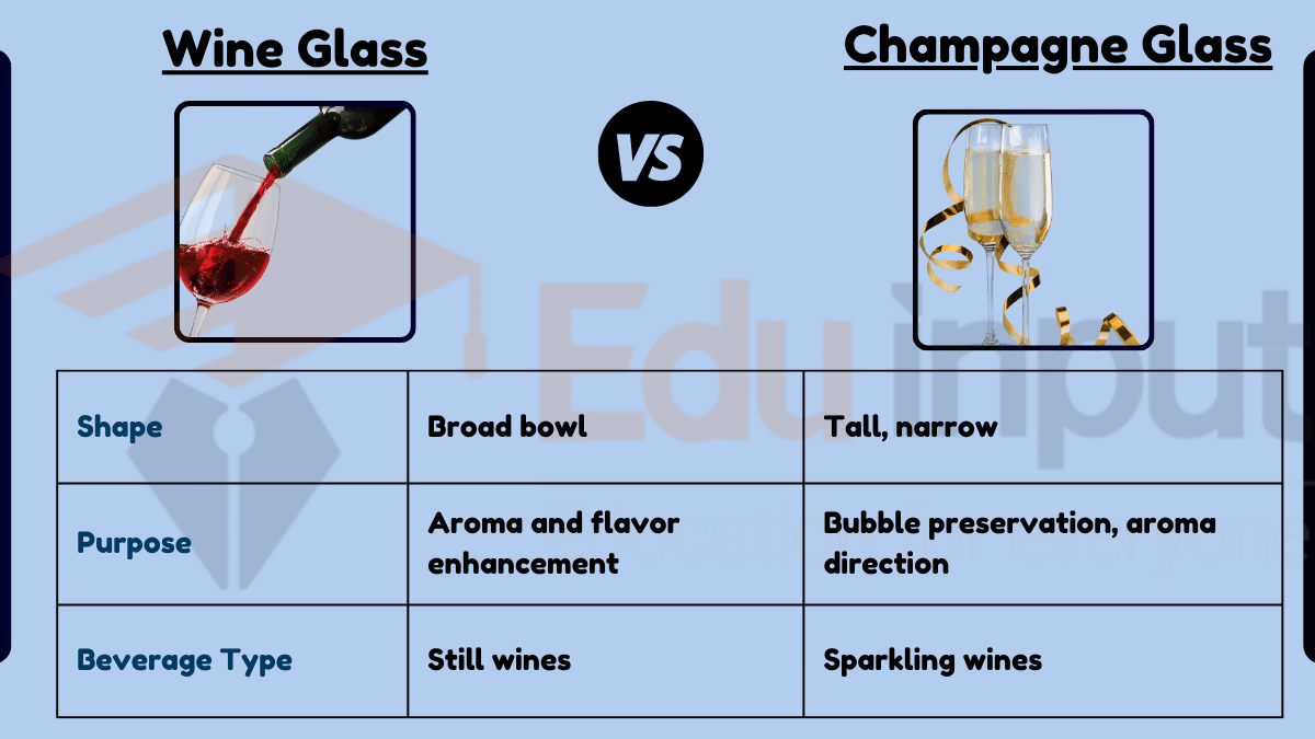 What is the Difference Between a Wine Glass and a Champagne Glass?