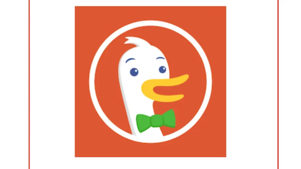 image showing DuckDuckGo browser as an example of web browser